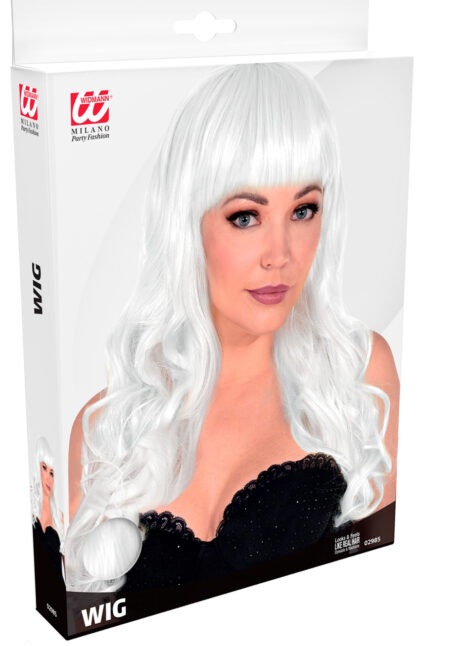 perruque blanche, perruque femme, perruque ange, perruque qualité supérieure, Perruque Bella, Blanche