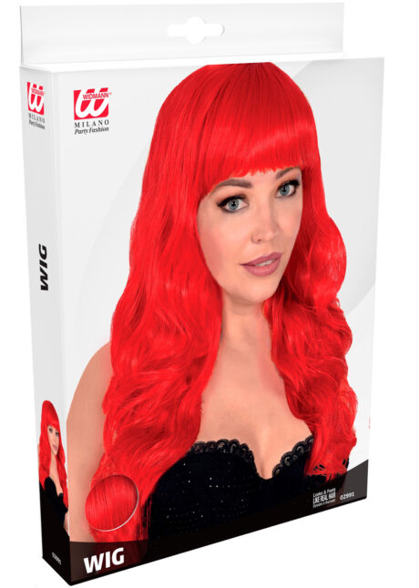 perruque rouge longue, perruque rouge, perruque femme, Perruque Bella, Rouge
