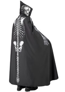 cape Halloween adulte, cape squelette Halloween, déguisement squelette Halloween