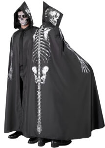 cape Halloween adulte, cape squelette Halloween, déguisement squelette Halloween
