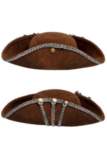 chapeau de pirates, tricorne de pirate, chapeau tricorne qualité