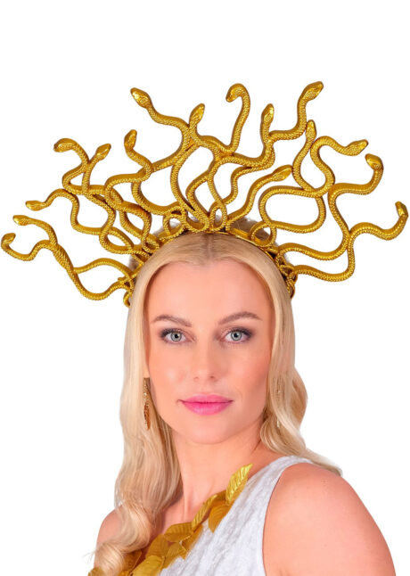 serre-tête Medusa, coiffe de Medusa, serre-tête serpents, Coiffe Medusa, Serre-Tête Serpents Dorés