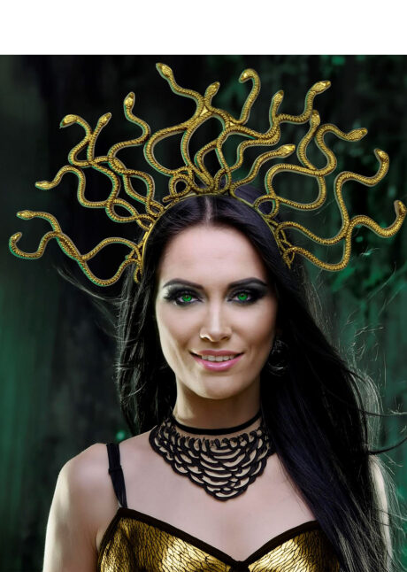 serre-tête Medusa, coiffe de Medusa, serre-tête serpents, Coiffe Medusa, Serre-Tête Serpents Dorés