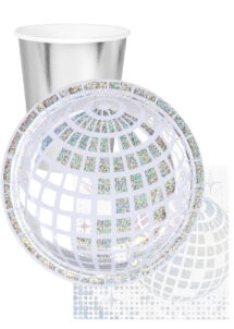 vaisselle disco boule à facettes, décos anniversaire disco