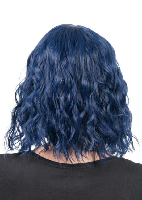 perruque bleue femme, perruque ondulée, perruque qualité, perruque femme, Perruque Bahia, Carré Ondulé, Bleu Nuit