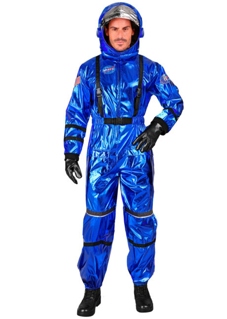déguisement astronaute, costume astronaute adulte, casque astronaute, déguisement astronaute avec casque, Déguisement d’Astronaute, avec Casque Souple, Bleu Métal