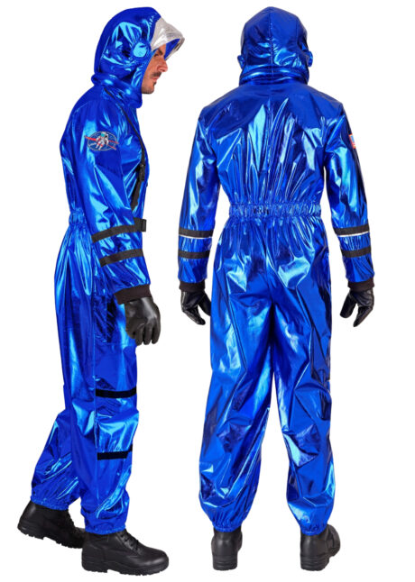 déguisement astronaute, costume astronaute adulte, casque astronaute, déguisement astronaute avec casque, Déguisement d’Astronaute, avec Casque Souple, Bleu Métal